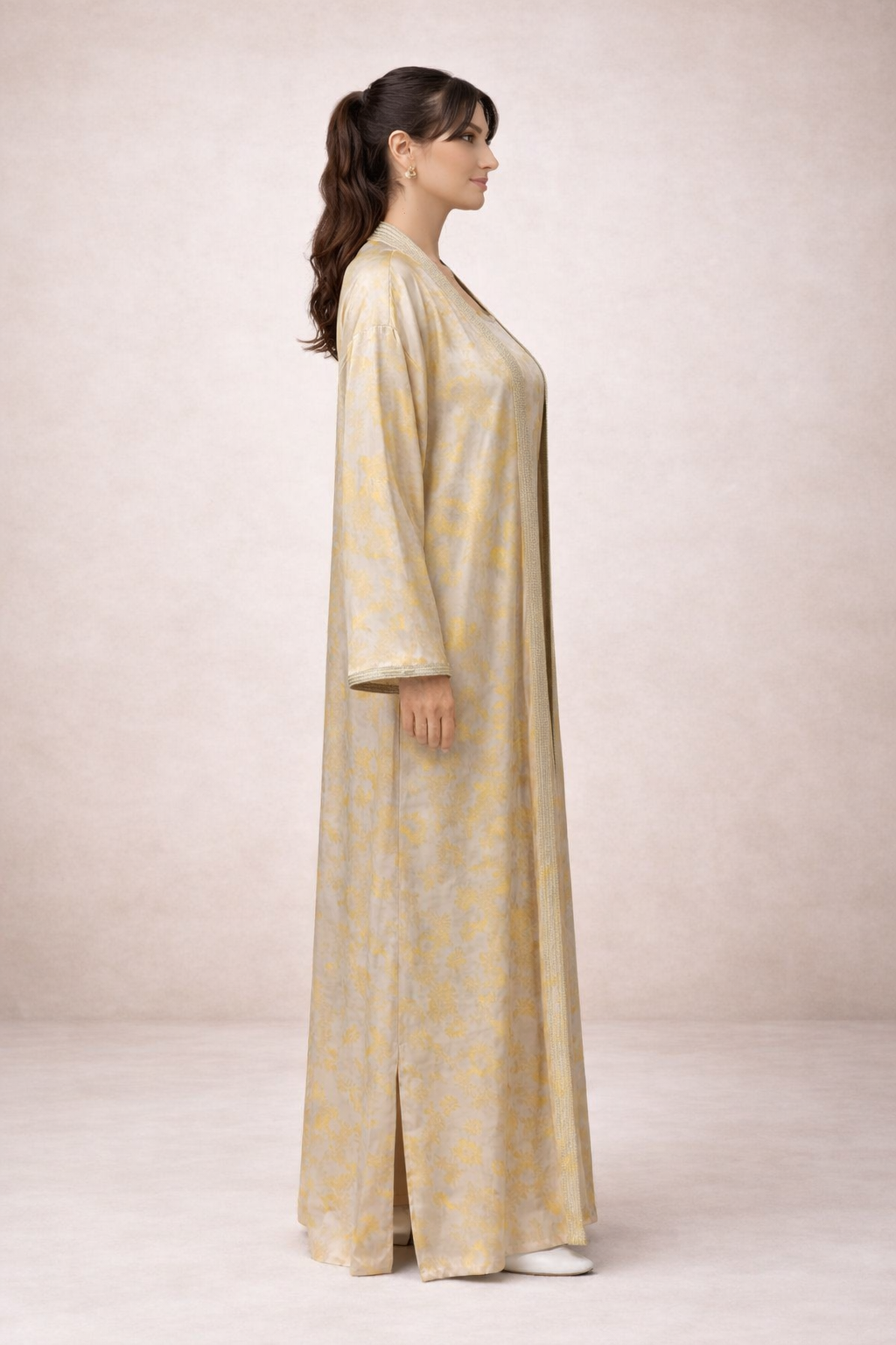 Abaya élégante dorée – Ensemble 2 pièces