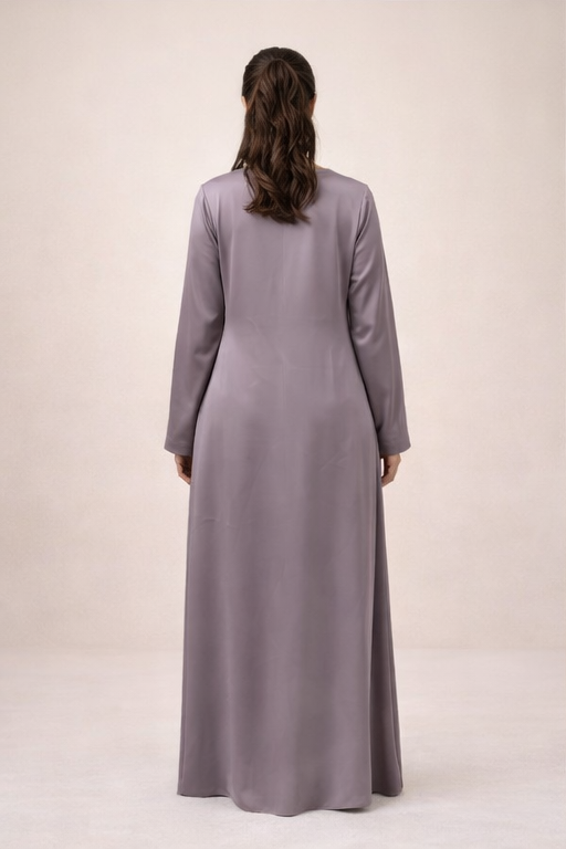 Abaya drapée perlée – Parme